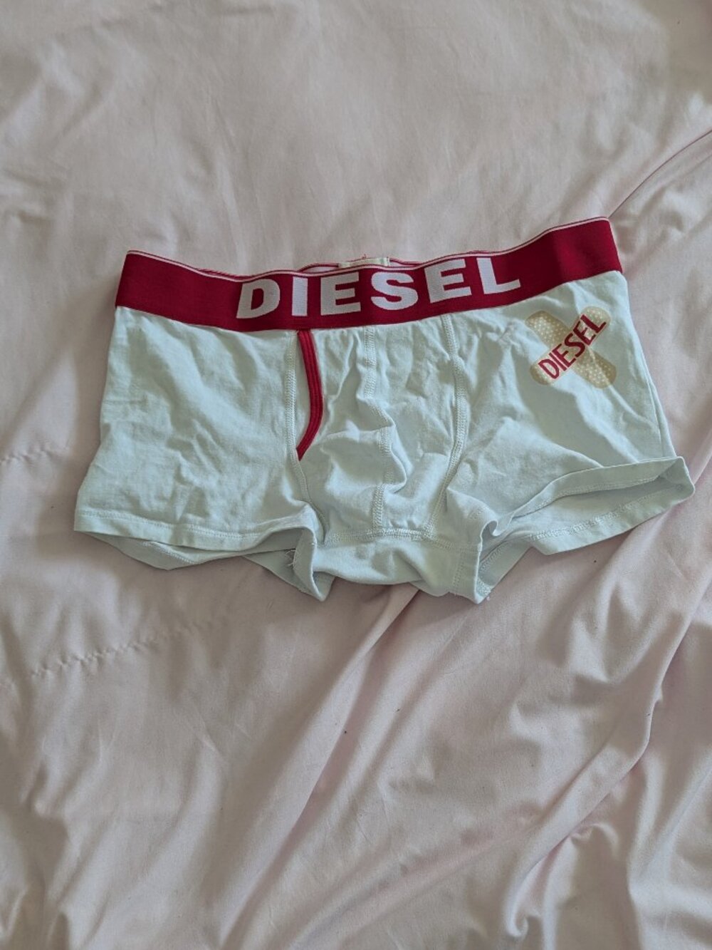 Diesel White Red Bandage Boxers Size S